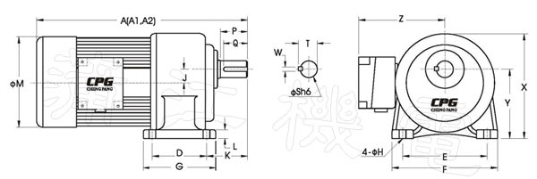 减速马达矢量图