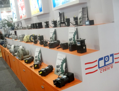 2013年重庆机床展上CPJ小型减速电机、韩国DKM减速电机、高压鼓风机展示专位