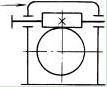 蜗杆上置式单段蜗轮蜗杆减速机的传动示意图