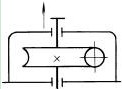 蜗杆侧置式单段蜗轮蜗杆减速机的传动示意图